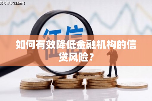 习水如何有效降低金融机构的信贷风险？