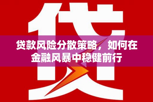 习水贷款风险分散策略，如何在金融风暴中稳健前行