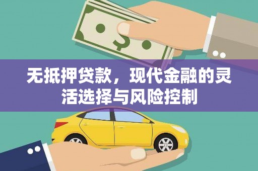 习水无抵押贷款，现代金融的灵活选择与风险控制