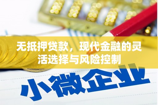 习水无抵押贷款，现代金融的灵活选择与风险控制