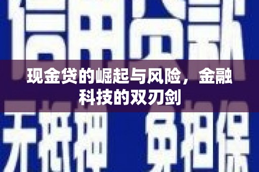 习水现金贷的崛起与风险，金融科技的双刃剑