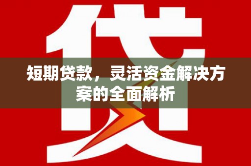 习水短期贷款，灵活资金解决方案的全面解析