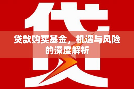 习水贷款购买基金，机遇与风险的深度解析