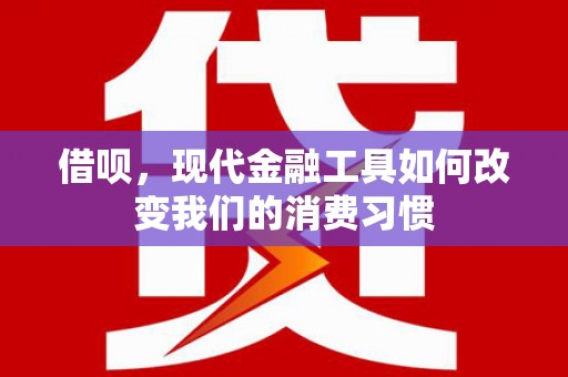 习水借呗，现代金融工具如何改变我们的消费习惯