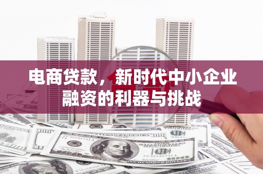 习水电商贷款，新时代中小企业融资的利器与挑战
