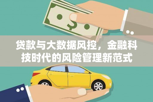 习水贷款与大数据风控，金融科技时代的风险管理新范式
