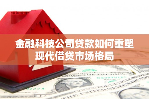 习水金融科技公司贷款如何重塑现代借贷市场格局