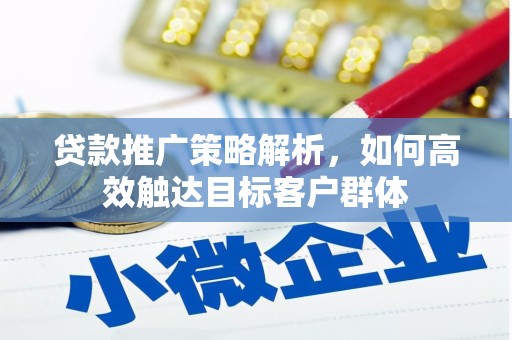 习水贷款推广策略解析，如何高效触达目标客户群体