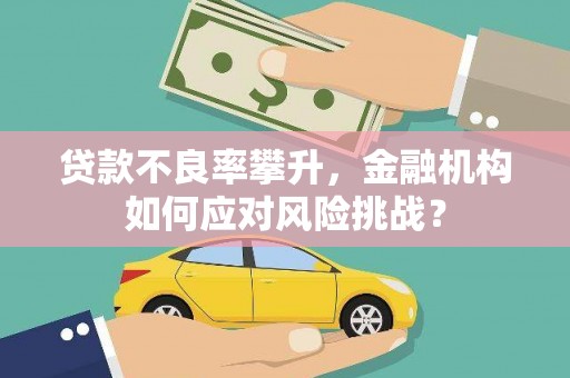 习水贷款不良率攀升，金融机构如何应对风险挑战？