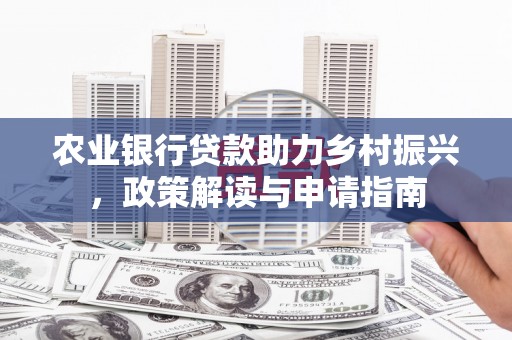 习水农业银行贷款助力乡村振兴，政策解读与申请指南