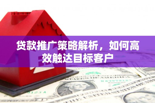 习水贷款推广策略解析，如何高效触达目标客户