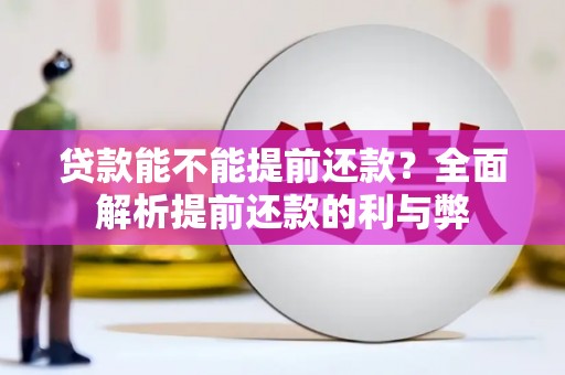 习水贷款能不能提前还款？全面解析提前还款的利与弊