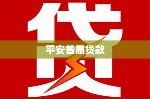 习水平安普惠贷款
