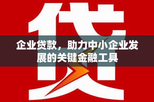 习水企业贷款，助力中小企业发展的关键金融工具