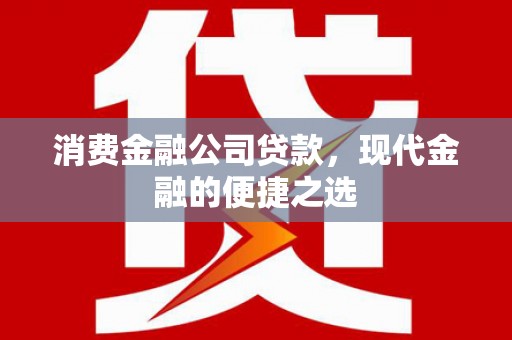 习水消费金融公司贷款，现代金融的便捷之选