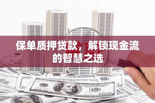 习水保单质押贷款，解锁现金流的智慧之选